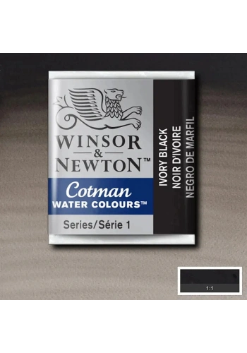 Winsor & Newton Cotman Yarım Tablet Sulu Boya 331 Ivory Black