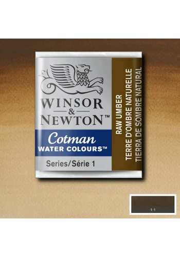 Winsor & Newton Cotman Yarım Tablet Sulu Boya 554 Raw Umber