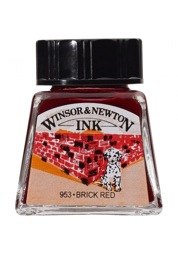 Winsor Newton Drawing Ink Çini Mürekkebi 14ml 040 Brick Red