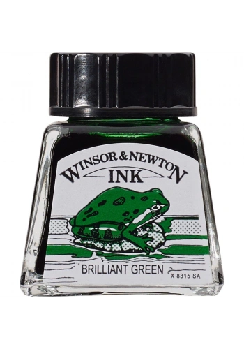 Winsor Newton Drawing Ink Çini Mürekkebi 14ml 046 Brilliant Green