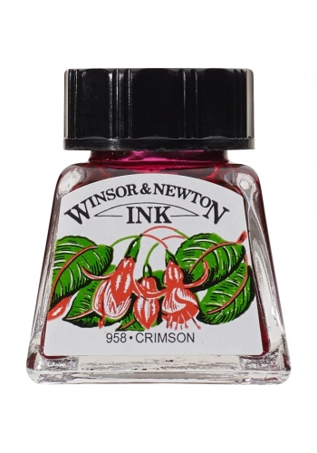 Winsor Newton Drawing Ink Çini Mürekkebi 14ml 203 Crimson