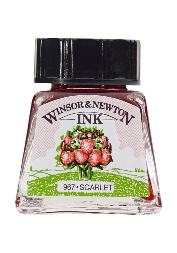 Winsor Newton Drawing Ink Çini Mürekkebi 14ml 601 Scarlet