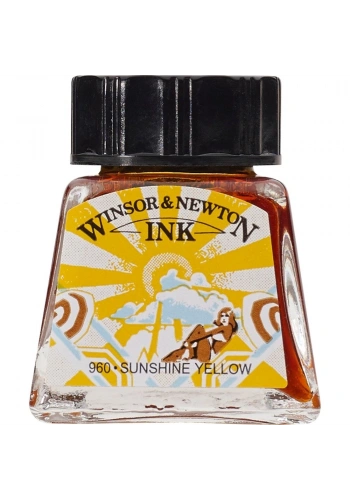 Winsor Newton Drawing Ink Çini Mürekkebi 14ml 633 Sunshine Yellow