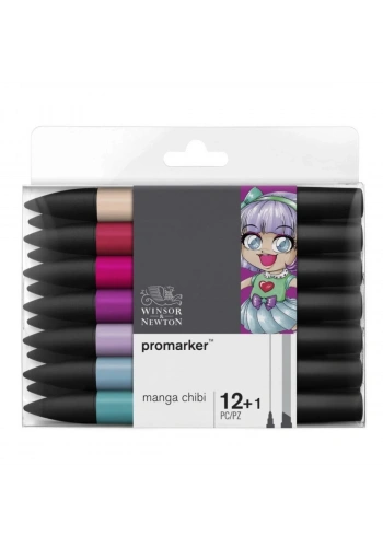 Winsor Newton Promarker 12+1 Set Manga Chibi