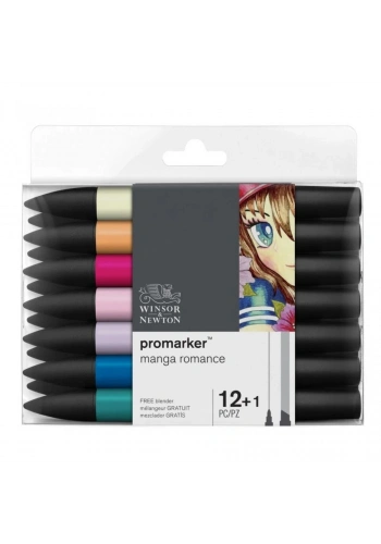 Winsor Newton Promarker 12+1 Set Manga Romance