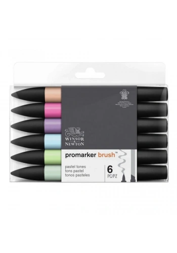 Winsor Newton Promarker Brush Pastel Tonları 6lı