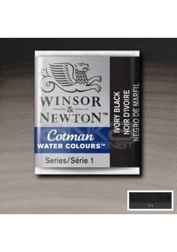 Winsor & Newton Tablet Sulu Boya No:331 Ivory Black