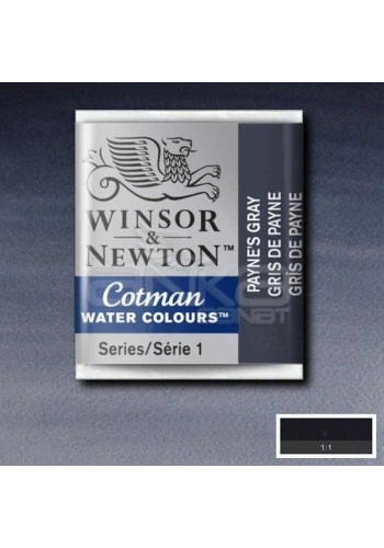Winsor & Newton Tablet Sulu Boya No:465 Paynes Grey