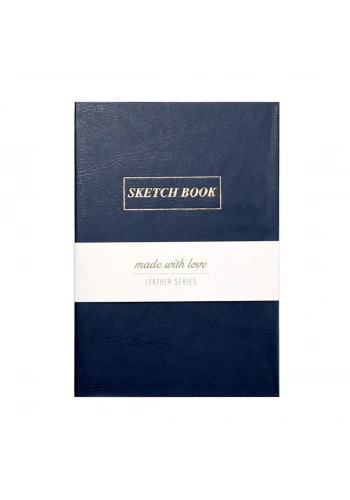 Yıldız Deri Kapak 14x20cm 80yp Defter Lacivert