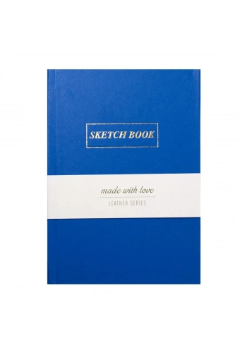 Yıldız Deri Kapak 14x20cm 80yp Defter Mavi