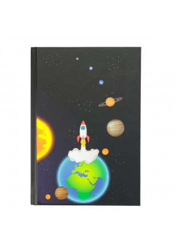 Yıldız Sert Kapak 14x20cm 80yp Galaksi Seri Roket