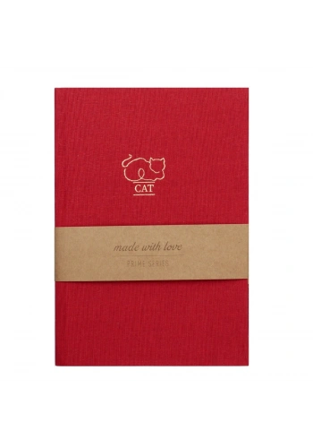 Yıldız Sert Kapaklı Prime 14x20cm 80yp Çizgisiz Kırmızı Cat