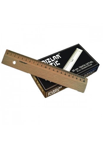 Yıldızlar Standart Cetvel Tahta 20 CM 90