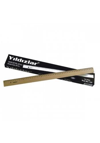 Yıldızlar Standart Cetvel Tahta 50 CM 123