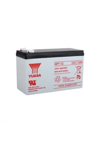 Yuasa NP7-12 - 12V 7 Ah F1 (İnce) Bakımsız Kuru Akü