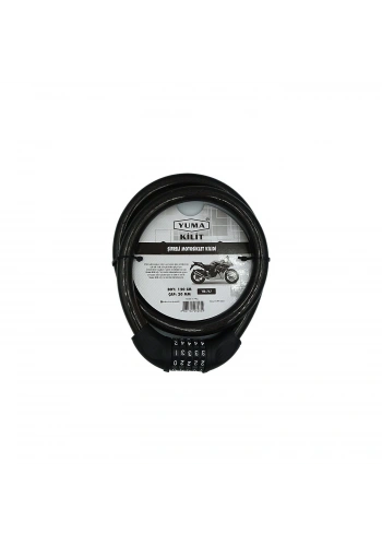 Yuma Kilit Motosiklet Kilidi Şifreli 20 Mm 120 Cm