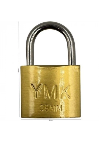 Yuma Kilit Ymk Eko Döküm Kısa Kancalı Asma Kilit Sarı 38 Mm