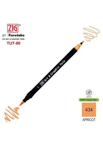 Zig Art&Graphic Twin Tut-80 Çift Uçlu Keçe Grafik Kalemi 434 Apricot