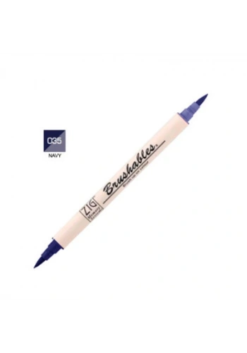 Zig Brush Writer II Fırça Uçlu Kalem Navy 035