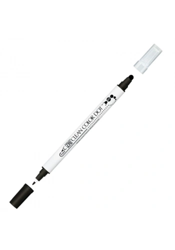 Zig Clean Color Dot Çift Uçlu Marker Kalem Black-010