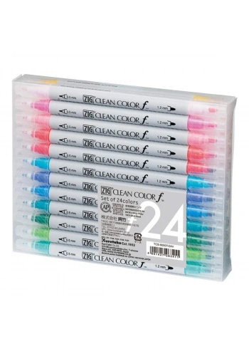 Zig Clean Color F TCS-6000T Çift Uçlu Marker Set 24lü