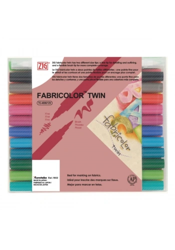 Zig Fabricolor Kumaş Kalem TC-4000 Seti 12li