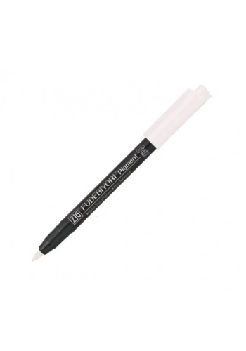 Zig Fudebiyori Fırça Uçlu+A8 Kalemi No 000 Pigment Beyaz