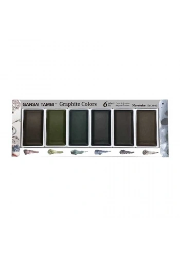 Zig Gansai Tambi Tablet Sulu Boya Seti Graphite Colors 6 Renk