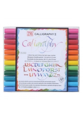 Zig Kaligrafi Kalem Seti TC-3100/12V 12li