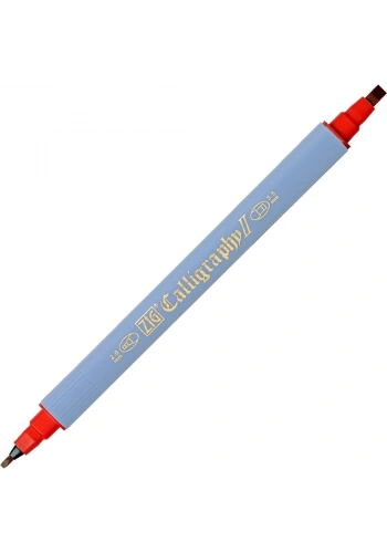 Zig Kaligrafi Kalemi Çift Uçlu 2mm + 3.5mm Tc-3100 022 Carmine Red