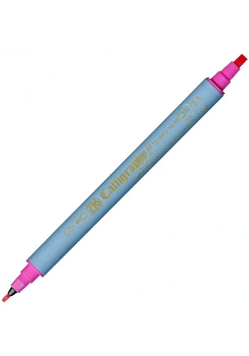 Zig Kaligrafi Kalemi Çift Uçlu 2mm + 3.5mm Tc-3100 025 Pembe