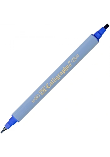 Zig Kaligrafi Kalemi Çift Uçlu 2mm + 3.5mm Tc-3100 030 Blue