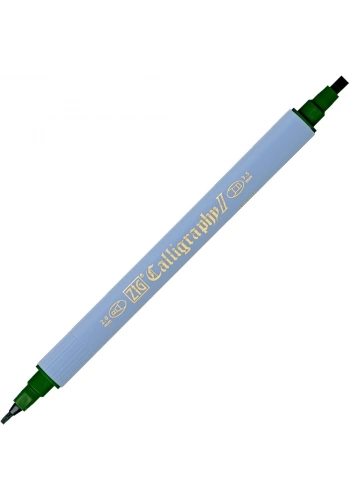 Zig Kaligrafi Kalemi Çift Uçlu 2mm + 3.5mm Tc-3100 040 Green