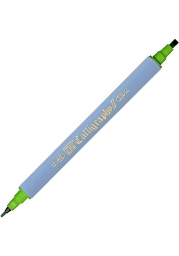 Zig Kaligrafi Kalemi Çift Uçlu 2mm + 3.5mm Tc-3100 041 Light Green