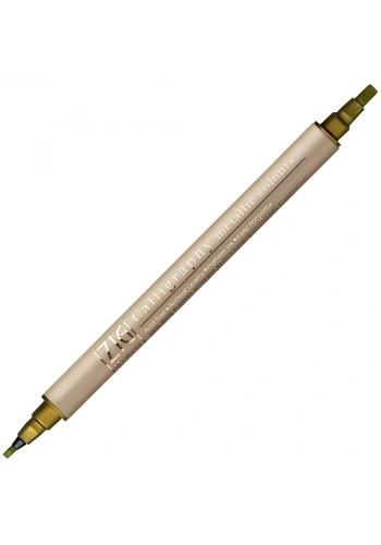 Zig Kaligrafi Kalemi MS-8400 Çift Taraflı Düz Kesik 2.0-3.5mm 101 Metalik Altın (Gold)