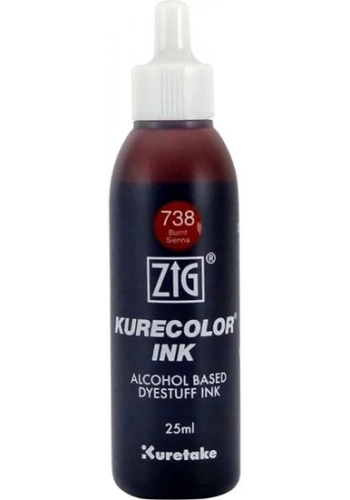 Zig Kurecolor Ink Alkol Bazlı Mürekkep 25ml 738 Burnt Sienna