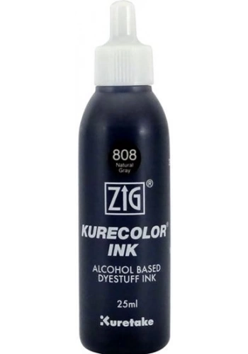 Zig Kurecolor Ink Alkol Bazlı Mürekkep 25ml 808 Natural Gray