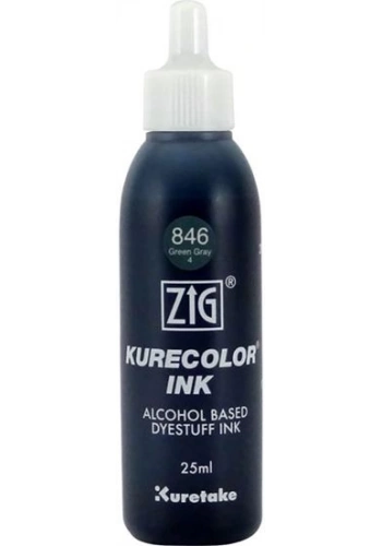 Zig Kurecolor Ink Alkol Bazlı Mürekkep 25ml 846 Green Gray 4