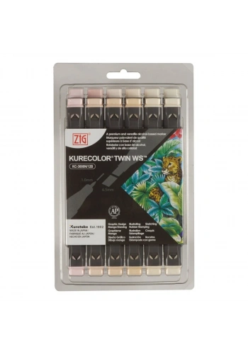 Zig Kurecolor KC3000/12b10 Twin WS Marker Kalem 12li Neutral&Natural Colors
