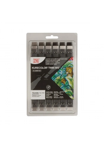 Zig Kurecolor KC3000/12B9 Twin WS Marker Kalem 12li Warm Grey Colors
