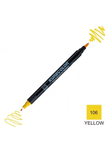 Zig Kurecolor Mangaka Fine&Brush Çift Taraflı Kalem CNKC-2200 No 106 Yellow