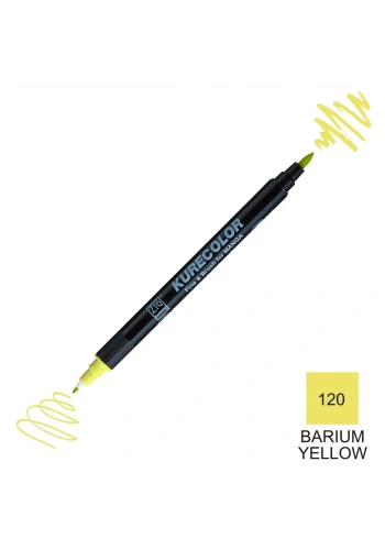 Zig Kurecolor Mangaka Fine&Brush Çift Taraflı Kalem CNKC-2200 No 120 Barium Yellow