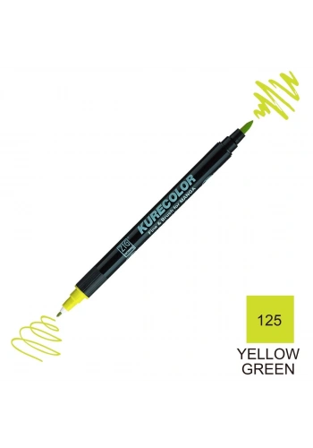 Zig Kurecolor Mangaka Fine&Brush Çift Taraflı Kalem CNKC-2200 No 125 Yellow Green