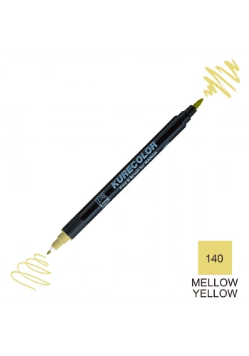 Zig Kurecolor Mangaka Fine&Brush Çift Taraflı Kalem CNKC-2200 No 140 Mellow Yellow