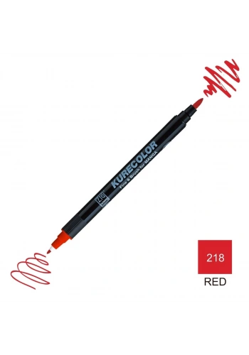 Zig Kurecolor Mangaka Fine&Brush Çift Taraflı Kalem CNKC-2200 No 218 Red