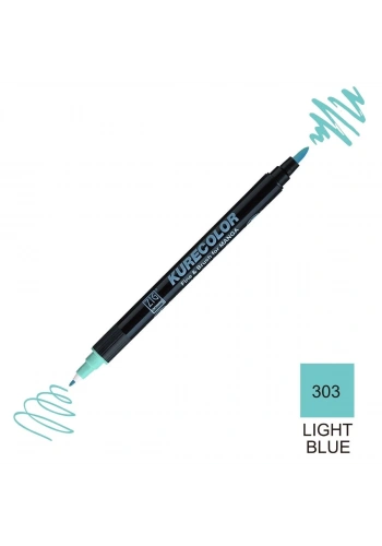 Zig Kurecolor Mangaka Fine&Brush Çift Taraflı Kalem CNKC-2200 No 303 Light Blue