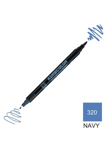 Zig Kurecolor Mangaka Fine&Brush Çift Taraflı Kalem CNKC-2200 No 320 Navy