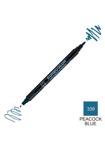 Zig Kurecolor Mangaka Fine&Brush Çift Taraflı Kalem CNKC-2200 No 339 Peacock Blue