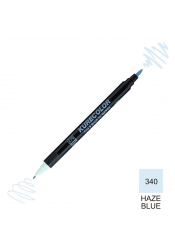 Zig Kurecolor Mangaka Fine&Brush Çift Taraflı Kalem CNKC-2200 No 340 Haze Blue