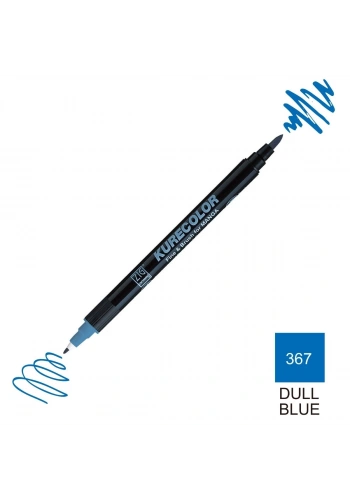 Zig Kurecolor Mangaka Fine&Brush Çift Taraflı Kalem CNKC-2200 No 367 Dull Blue